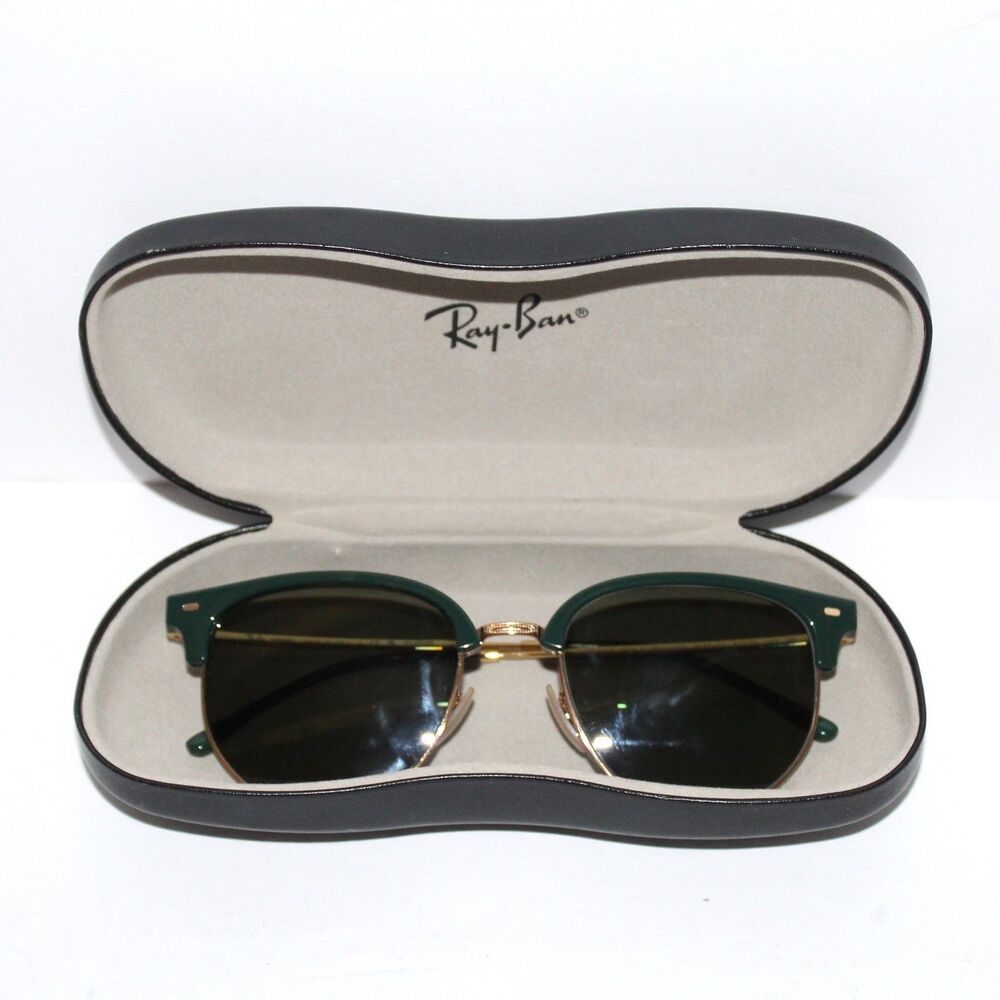 Ray-Ban New Clubmaster Green Gold Sunglasses prescription 4416 53-20-145 unisex